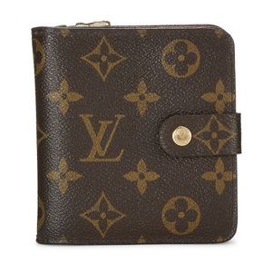 Louis Vuitton Monogram Canvas Compact Zip Wallet